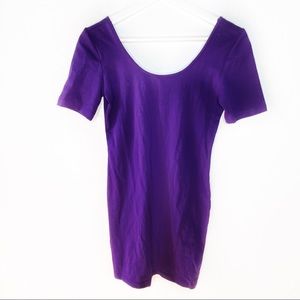🌴 Forever 21 Purple Mini Scoop Back Dress M EUC